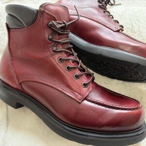 NEW! $255 Red Wing Shoe 202 SuperSole 6” Men's Burgundy Moc Toe Work Boots 10